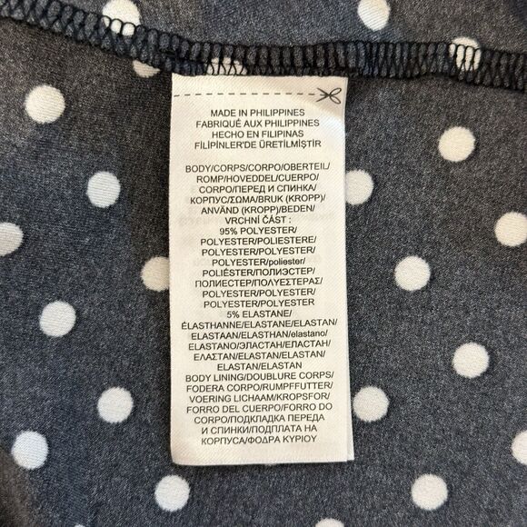 Ralph Lauren Black Y2K Retro Vibe Chic Polka Dot Stretch Knit Maxi Dress Sz 10 - Picture 13 of 16